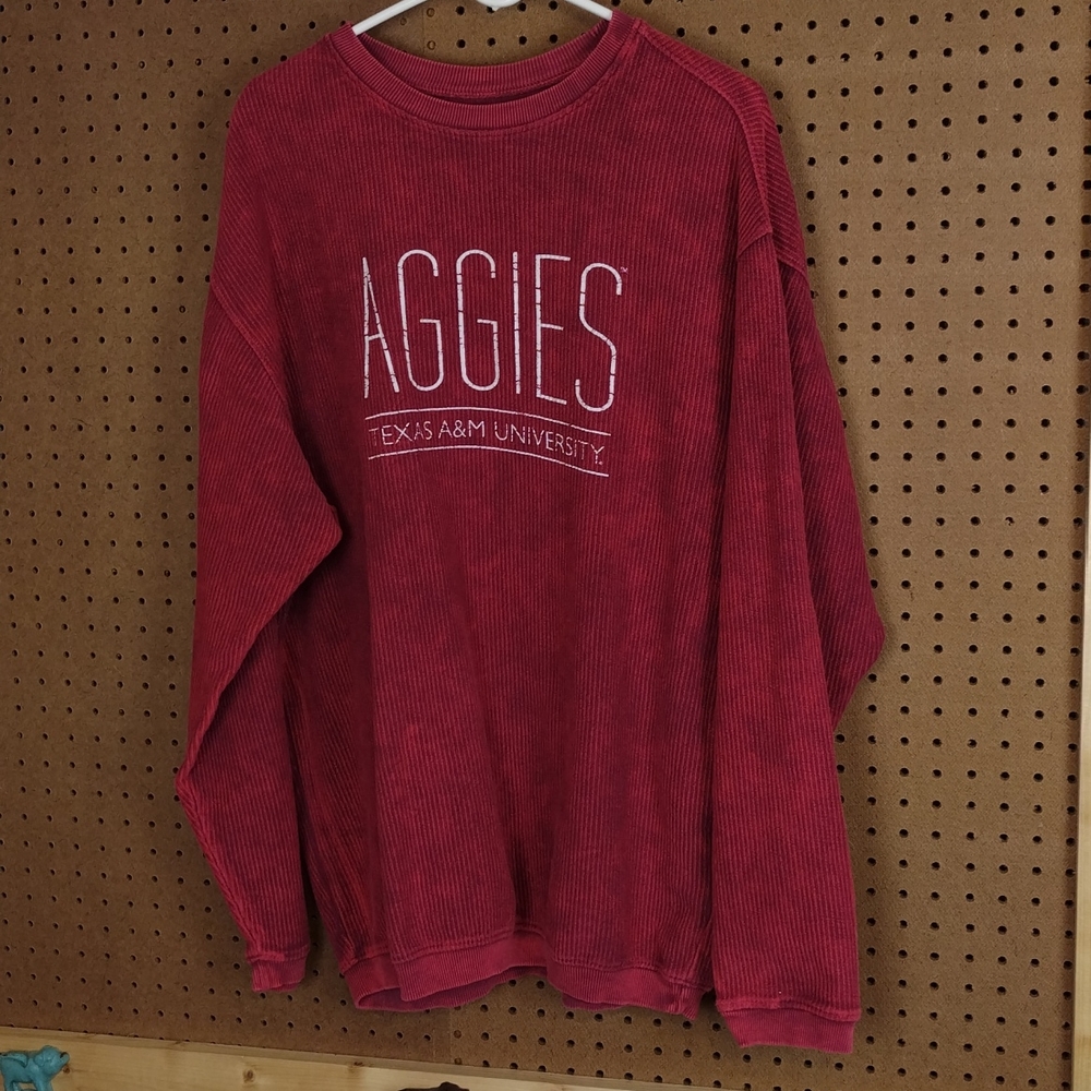 Texas A&M Aggies Men's Corded Crewneck Sweatshirt - Maroon